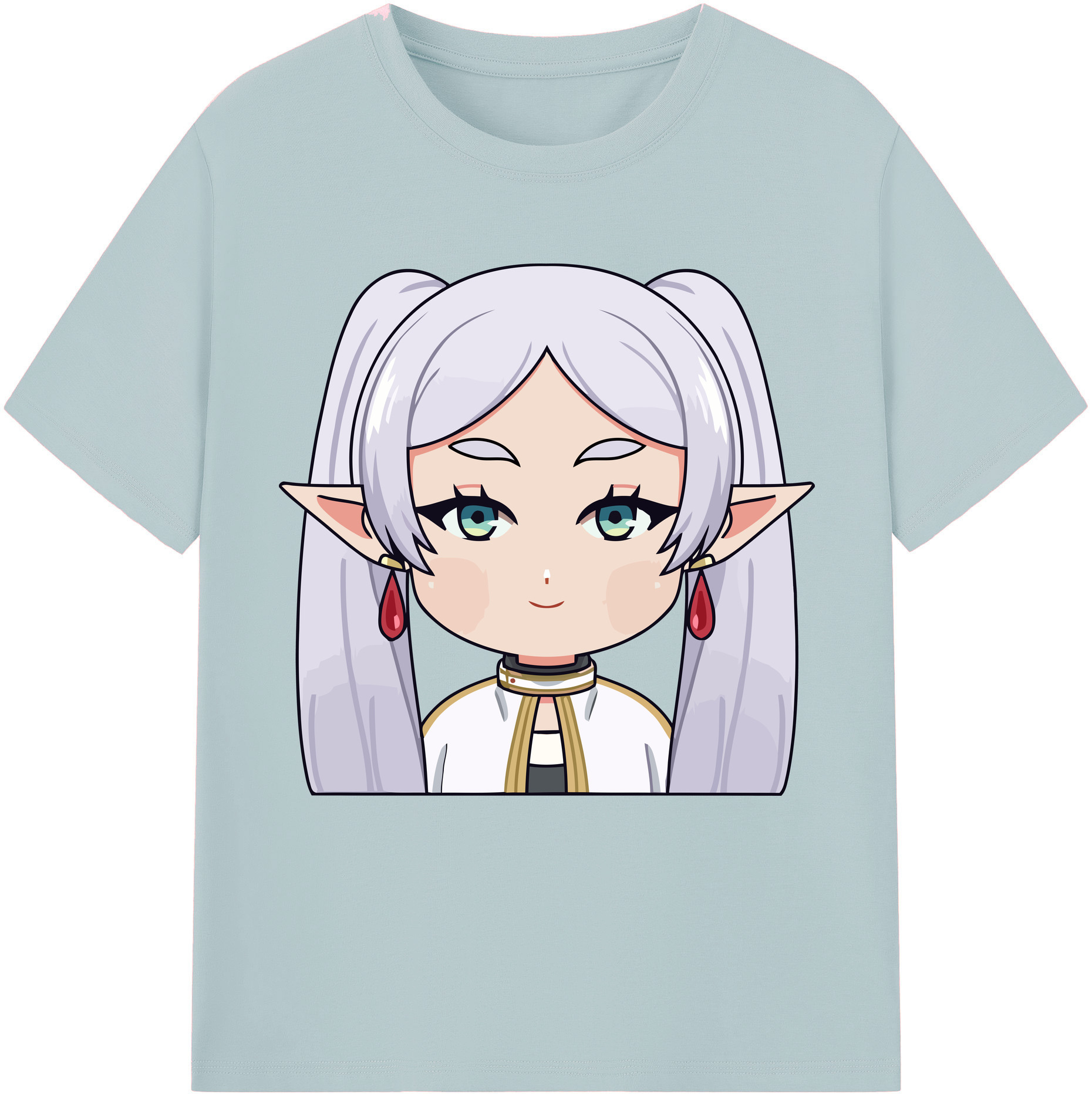 （画像用） 葬送のフリーレン Frieren 綿100％半袖Tシャツ（フロントプリント）